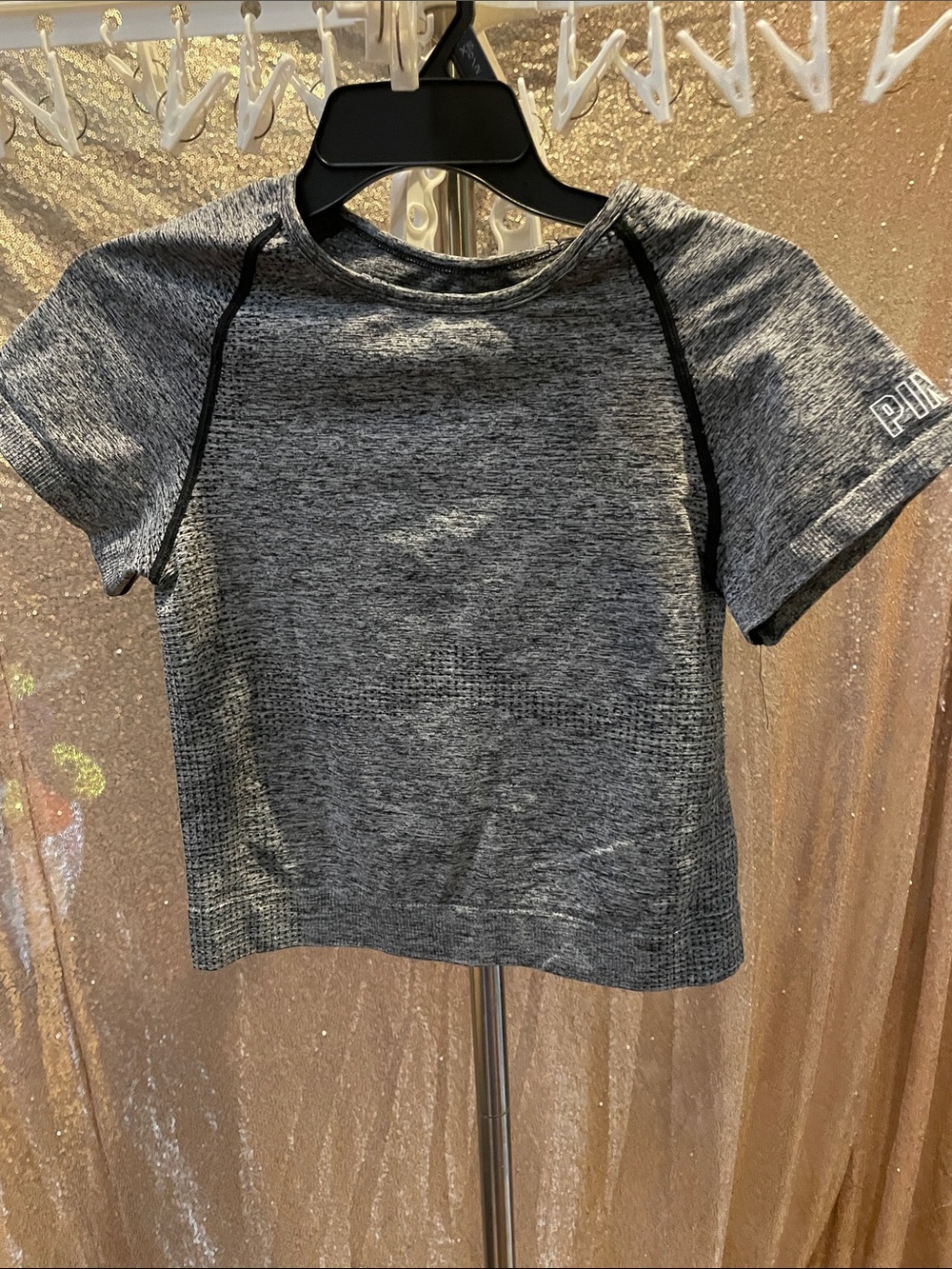 PINK Victoria's Secret Gray Heather Seamless Top
